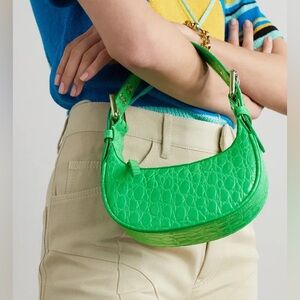 BY FAR Mini Soho Croc-Effect Leather Shoulder Bag